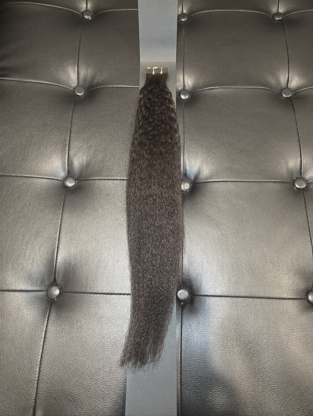 20" Raw Virgin Burmese Kinky Straight Tape Hair